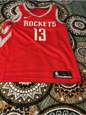 Nike Red Rockets #13 Basketball Jersey with Gray Trim